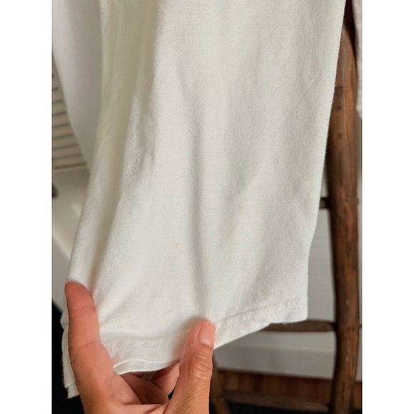 Hollister California Long Sleeve Crew Neck Shirt Men's Size L Beige White Cotton - Picture 6 of 7